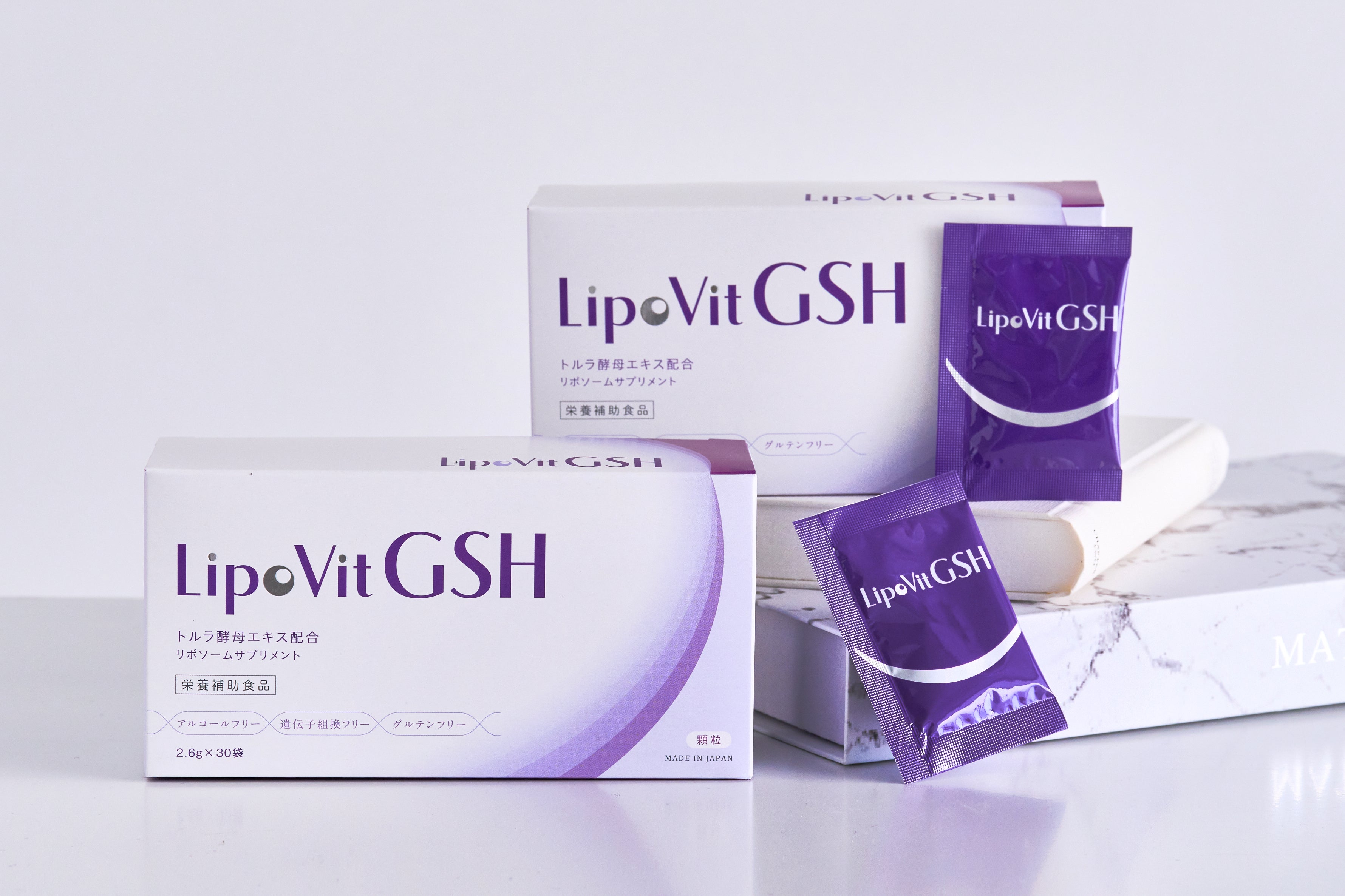 健康食品LipoVit GSH （国産リポソームGSH） 4箱 - ビタミン